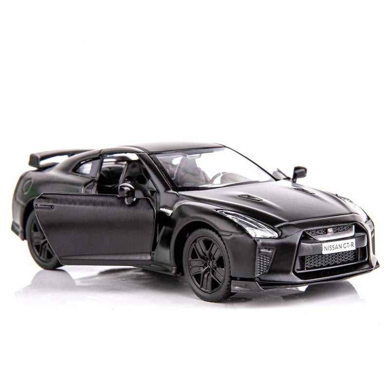 BDTCTK نموذج سيارة سوبركار GTR R35 مقياس 1/36 من BDTCTK، لعبة مصنوعة من سبائك الزنك، سيارات سحب للخلف، ألعاب للأطفال من 4 إلى 6 سنوات، هدية للأولاد والبنات (أسود) - Image 1
